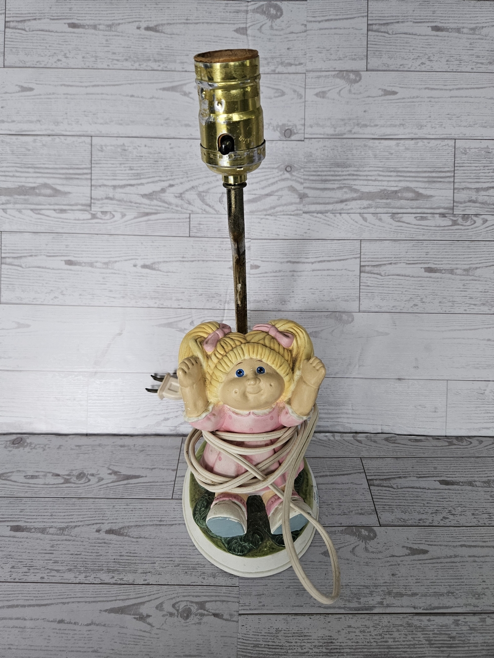 Vintage 1983 Cabbage Patch Kids Ceramic Table Lamp – Original